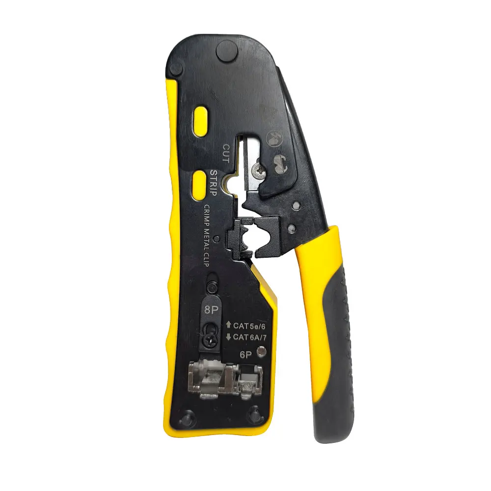 Ethernet Wire Cutter 4P 6P 8P Cat5e Cat6 Pass Through Crimper Network Cable RJ45 Crimping Tool Pliers