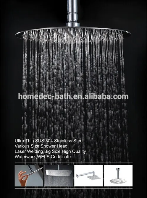 2019 Bathroom Faucet Accessories  304 Stainless steel Bath Shower Ultra-thin High Pressure Water Saving Shower Head