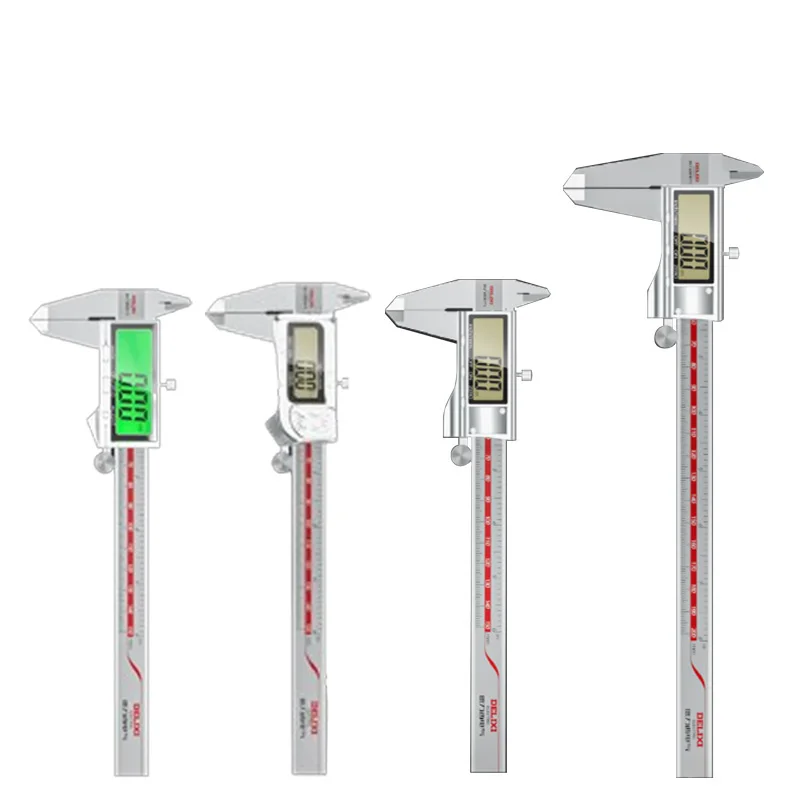 Delixi ELECTRIC IP54 Waterproof Dustproof Zinc Alloy Digital Display Screen Stainless Steel Vernier Caliper