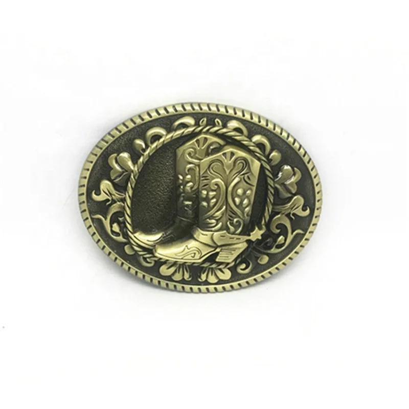 Оптовая продажа, винтажные овальные сапоги в западном стиле, пряжка ремня, модная женская пряжка с индивидуальным логотипом