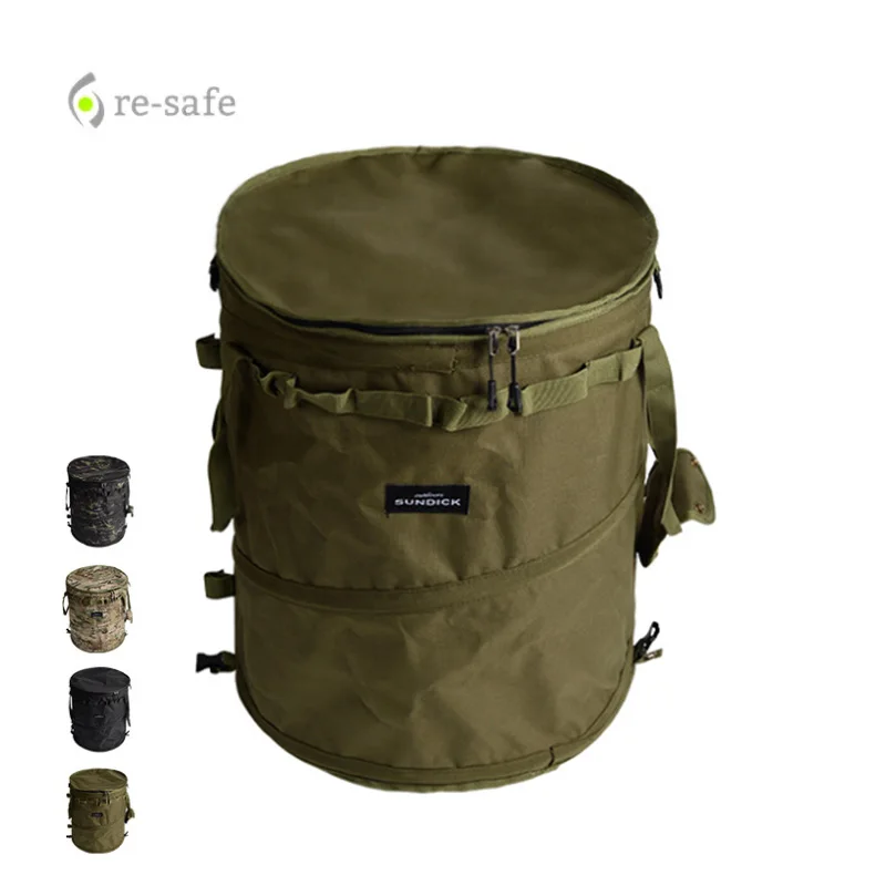 Outdoor folding trash can