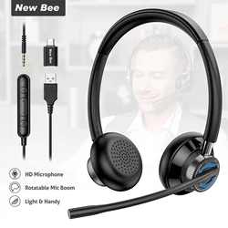 В наличии оптовая продажа новинка Bee 3 5 мм Usb-наушники микрофон гарнитура наушники для