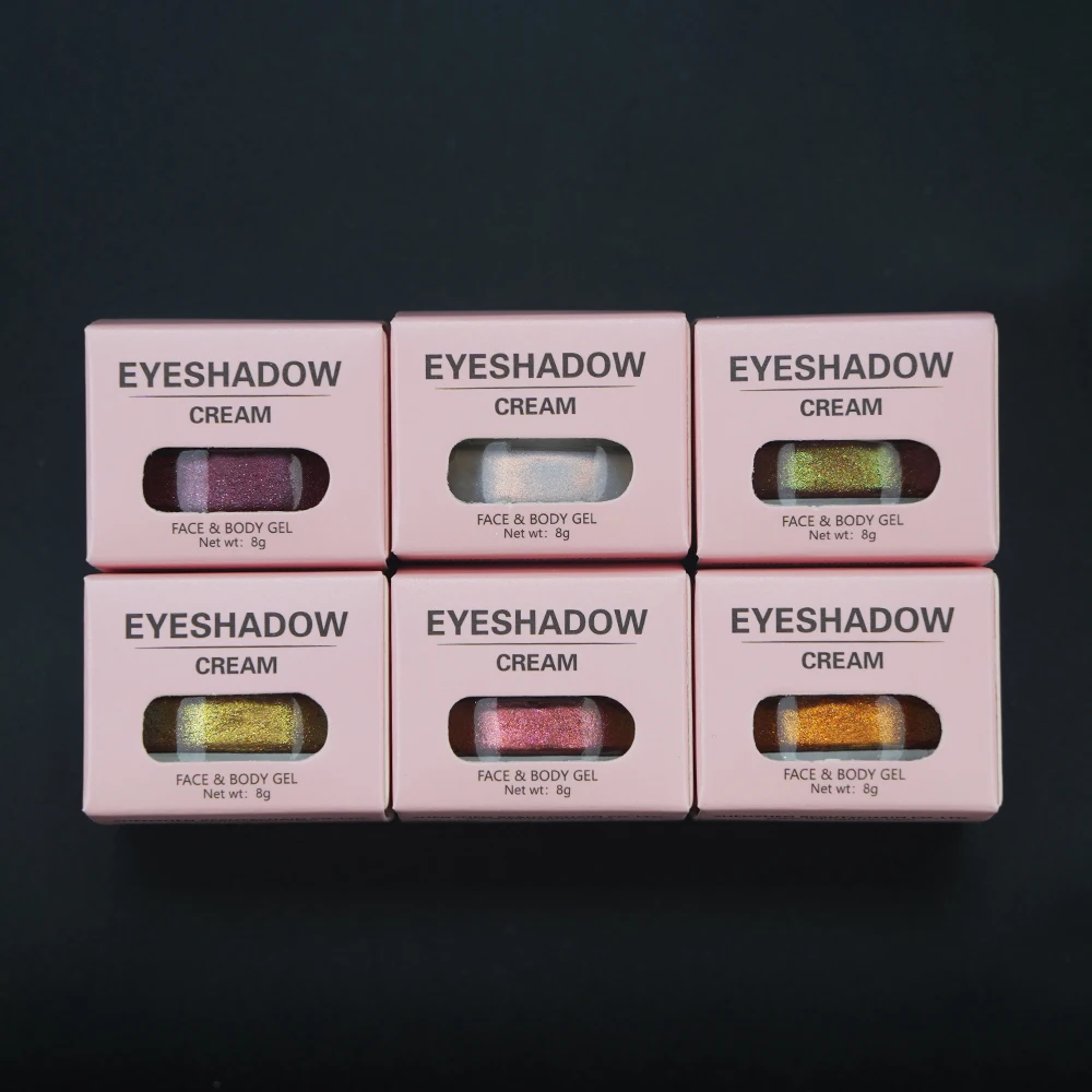 MLM Custom Makeup Jelly Eyeshadow Gel Luminous Cream Bright Highlighter Chromic Rainbow Metallic Shimmer Matte Glitter Eyeshadow