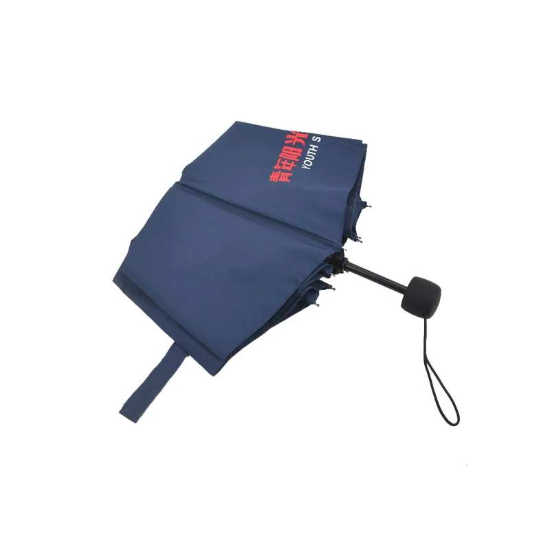 Sun City Water Repellent Uv Proof Three In One Multi-function Navy Blue 3 Folds Umbrella