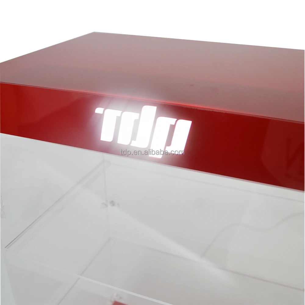 Electronic products cabinet mobile phone smart watch desktop Acrylic display stand with LED light