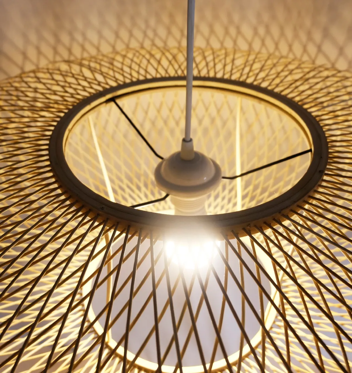 Wholesale Rattan Ceiling Bamboo Pendant Ornament Light Modern Lights For Home Hotel Villa Room Decoration