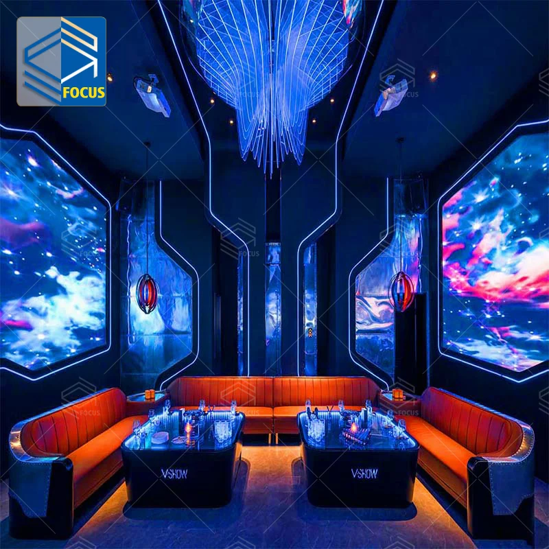 Bubble Led lighted Design modern Bar Counter Design for night club furniture