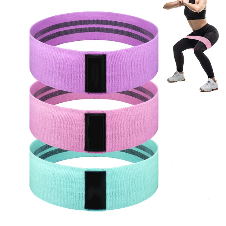 Own Brand Print Non Slip Hip Booty Resistance Band Set