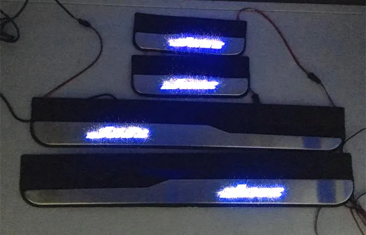 auto parts OEM blue illuminated led door sill plate for jazz 2019