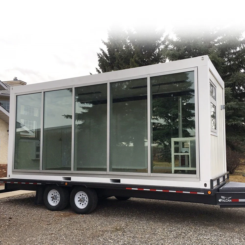 Lightweight travel trailer car house 4x4 caravan with shower