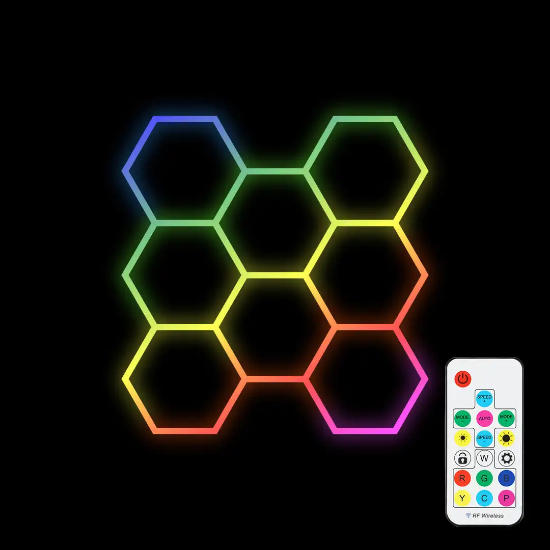 High Quality Hexagonal Showroom Bar Decor Rgb Colorful Led Lighting