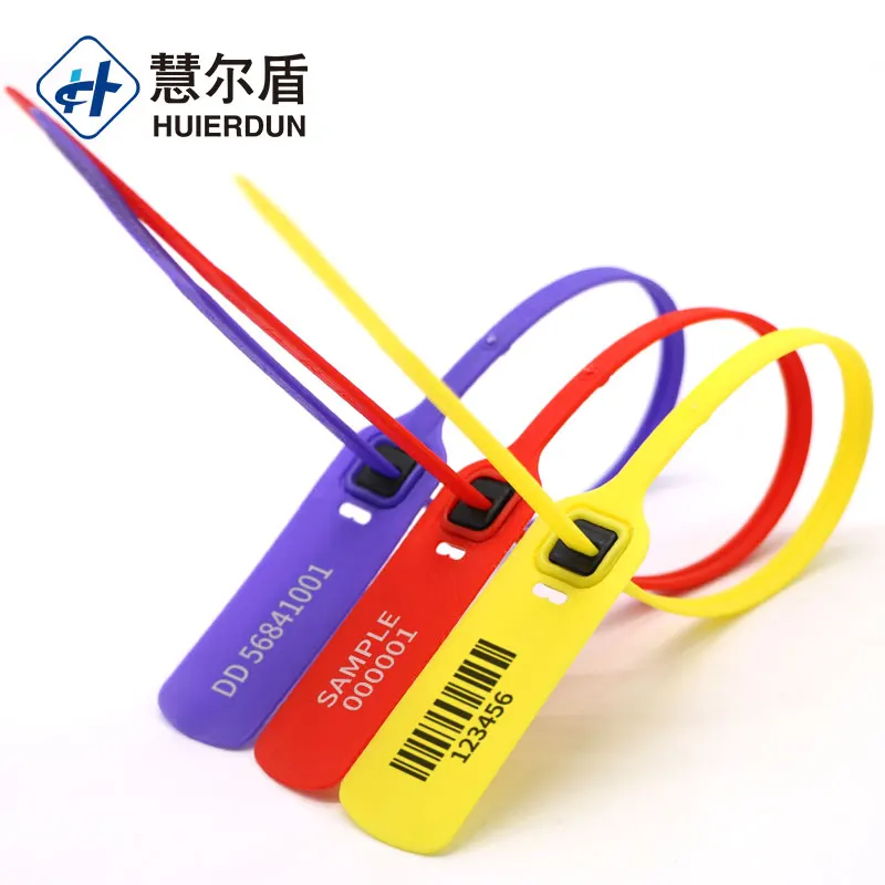 HED-PS109 Security plastic seal strip for banks bag self locking pull tight security plastic seal for bags