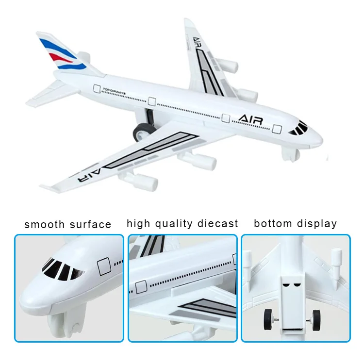 Children Plane Diecast Airplane Toys Aircraft Toys Models Play Vehicles for Kids Pull Back Alloy Toys