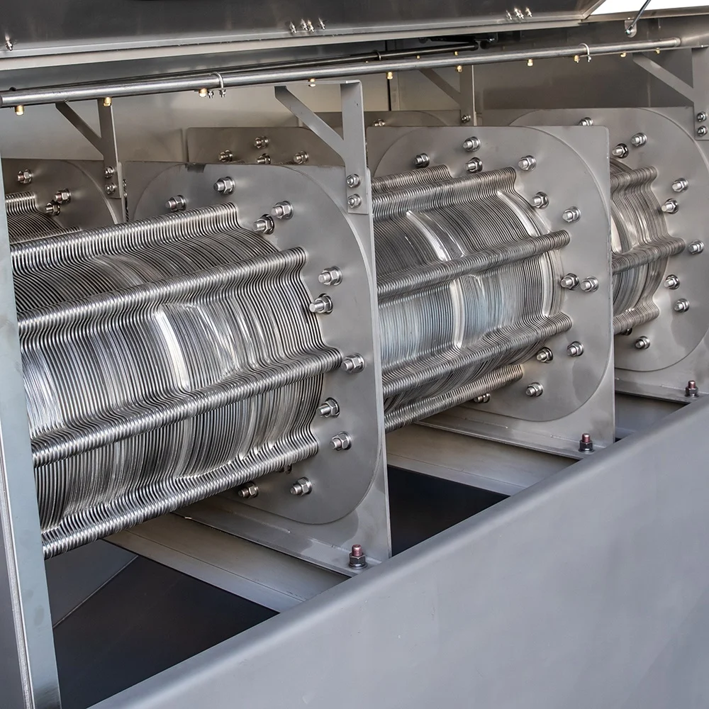 Waste water treatment screw press sludge dewatering machine