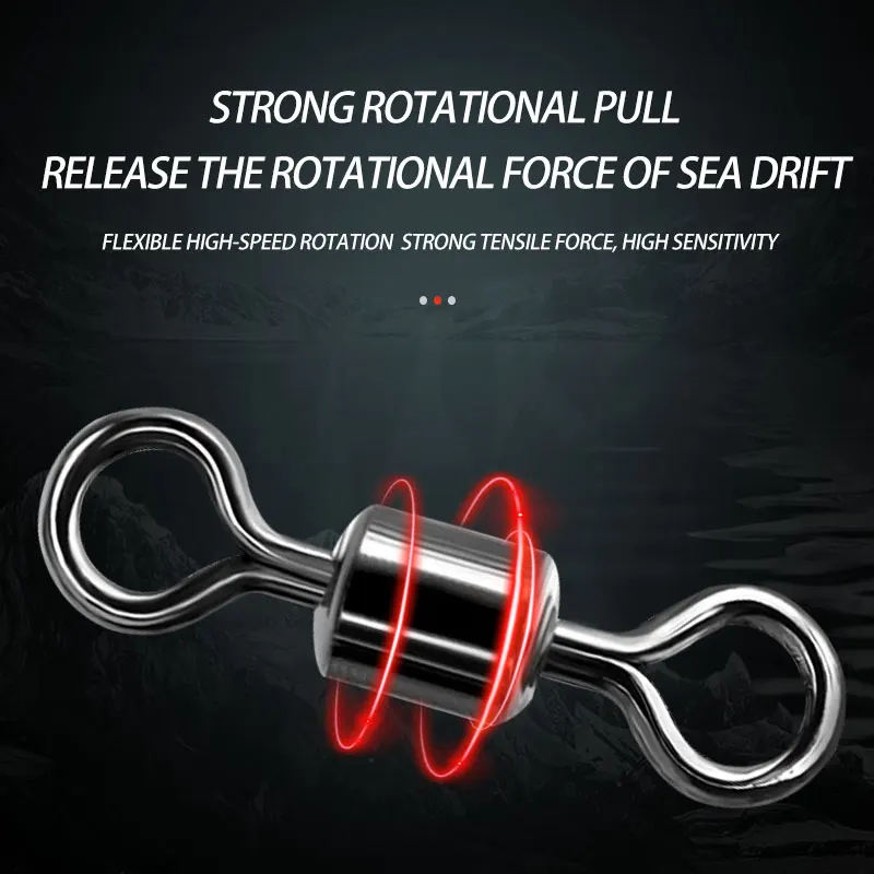 100pcs/bag Fishing Line Hook Swivels Shank Clip Connector Snap Sea Space Beans Lure Fishing Hooks Connector