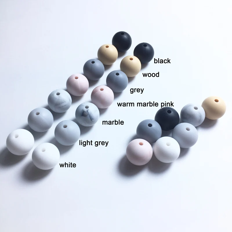 
 Оптовая продажа, детские силиконовые бусины для прорезывания зубов, 12 мм, без бисфенола А  