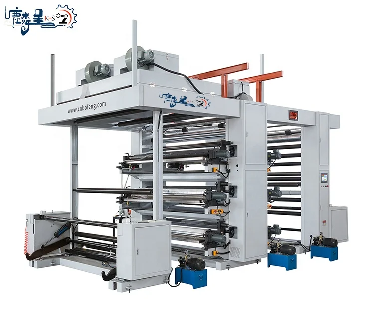 High Quality 6 Color BOPP/OPP Bag Flexo/Flexographic Printing Machine Bofeng Brand with PLC Control