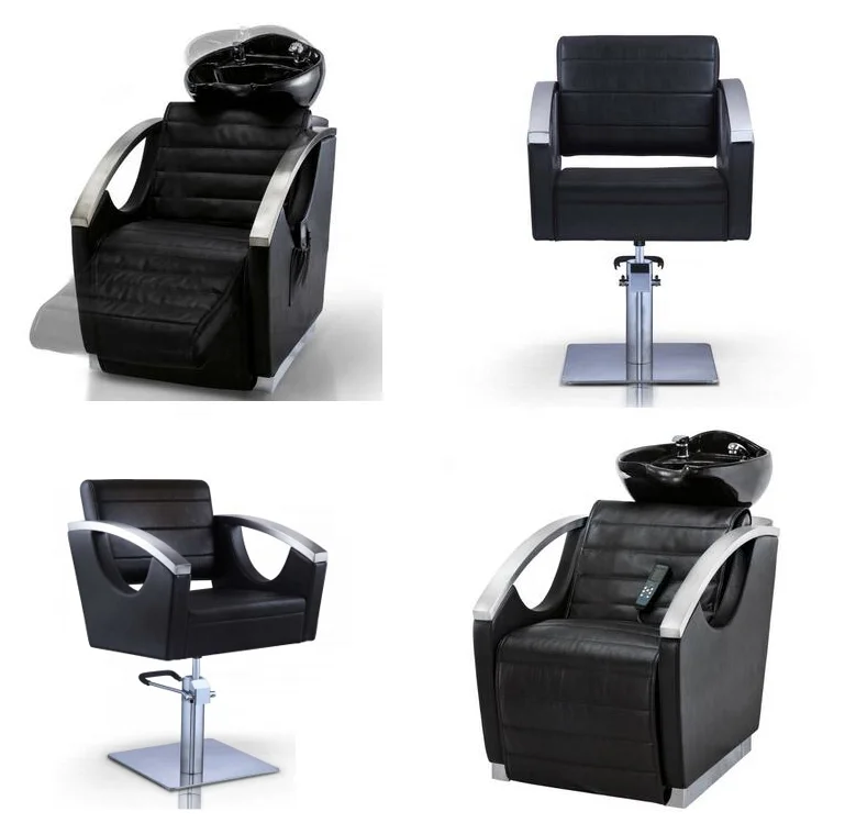 
Beauty salon barber shop black electric shampoo chair automatic massage shampoo bed 