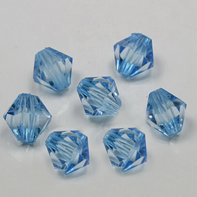 flat round lampwork glass Bicone Beads