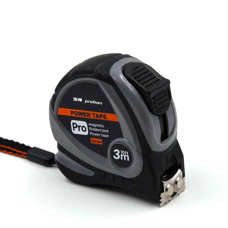 Probon 3m 5m 7.5m 10m Best Magnetic Hook Rubber Coat retractable metric Tape Measure 25ft