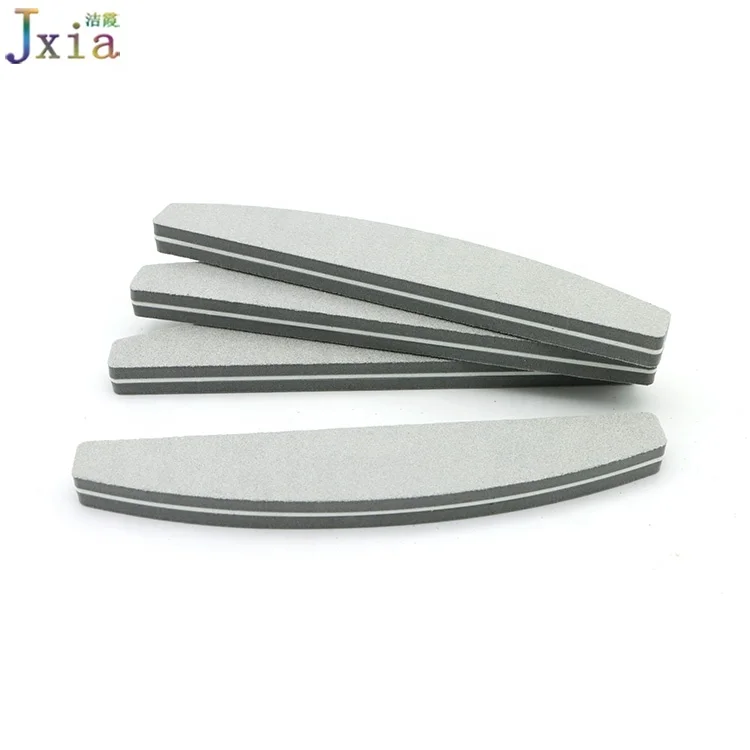 Double Side Manicure Buffer Block Custom Logo Grit 100 180 Grey Sponge Nail File