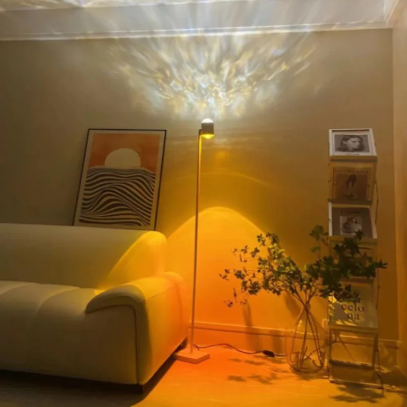 Water ripple atmosphere lamp floor lamp living room bedroom advanced sense live background dynamic projection esports room