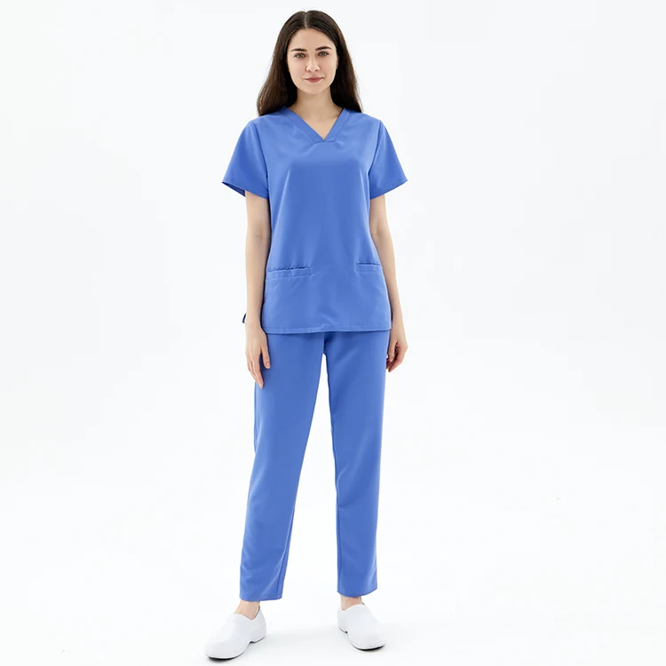 Custom Sets Nursing Medical Scrubs Uniforms Medical Nurse Hospital Scrubs Spandex Uniform Scrub Verified