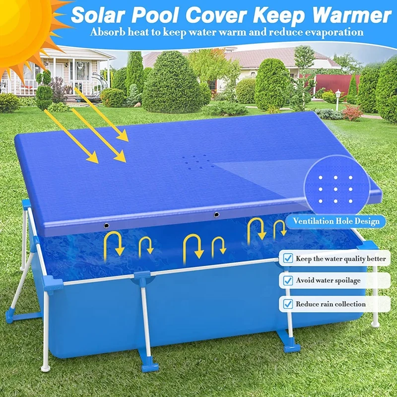 120 X 80 inch Square outdoor PE patio waterproof plastic pvc inflatable swimming pool cover