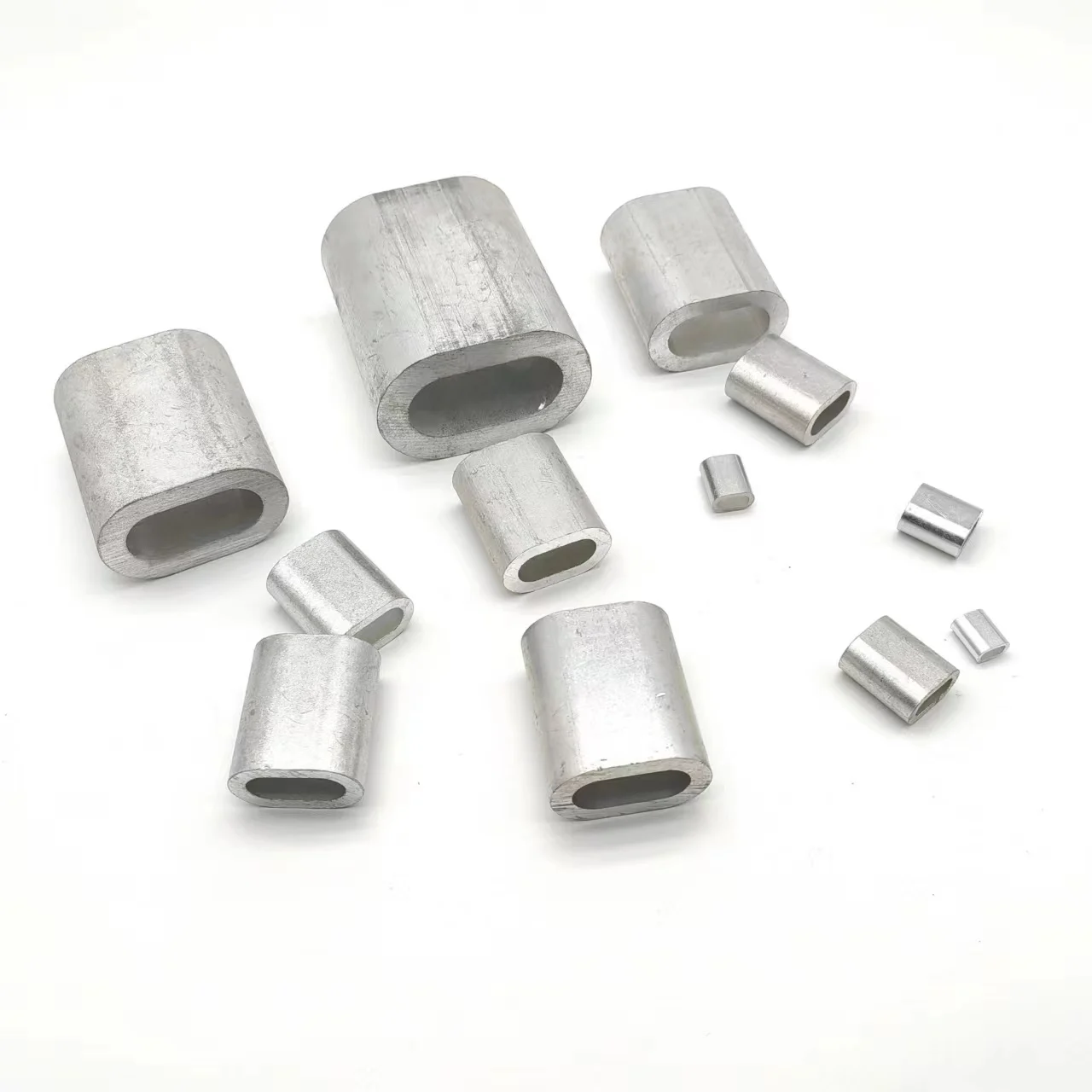 Stainless Steel Wire Rope Sling Swage Sleeve Crimping Ferrules 0.7mm-32mm wire rope Seamless oval aluminum sleeve