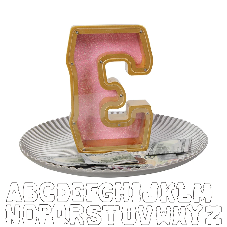 Personalized A-Z wooden letter piggy bank holz spardose alphabet for Adults children Christmas Birthday Gift Home DIY Decoration