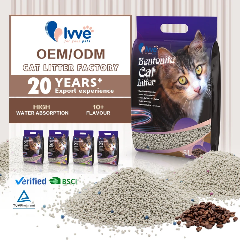 Cat litter sand clumping bentonite crushed cat litter 20 kg