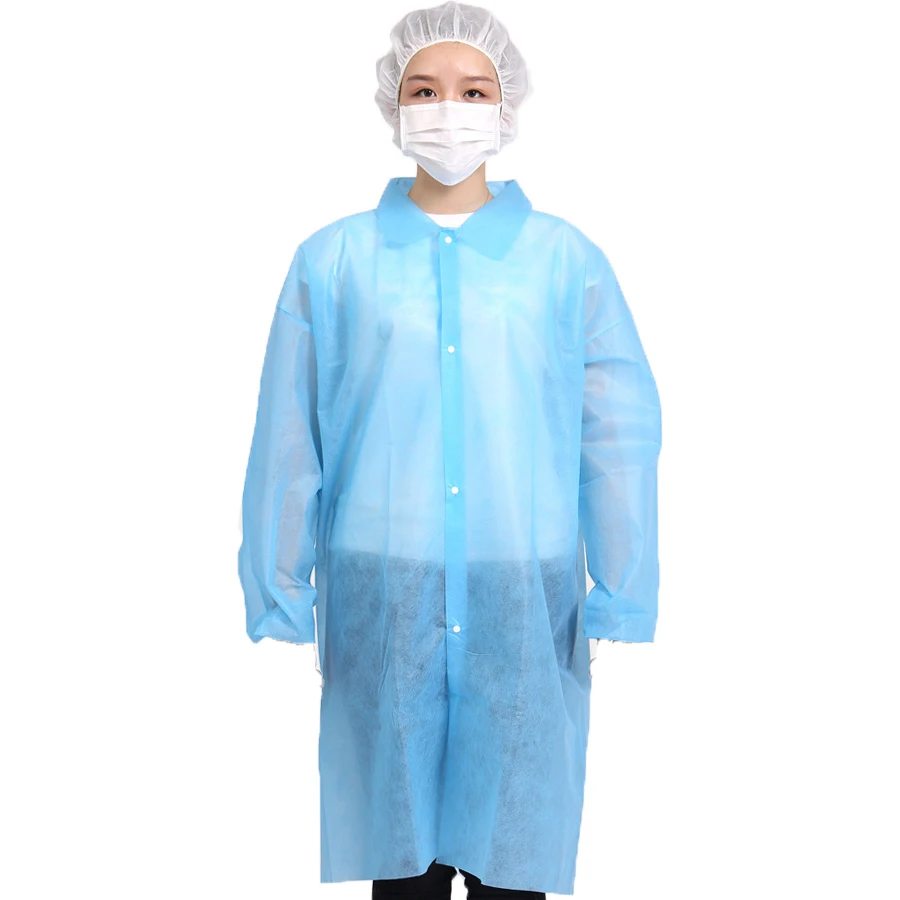 Wholesale Cheaper Customized Pockets Latex Free Individual Package Adult Disposable Lab Coat White Lab Jackets
