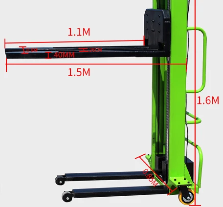 walkie stacker reach