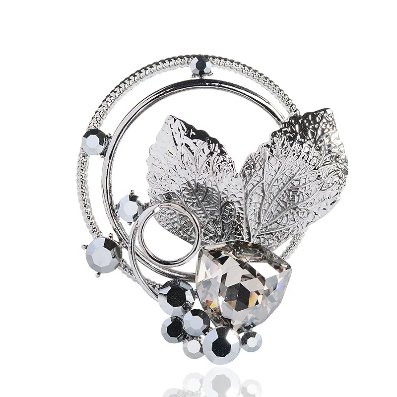 Butterfly Brooch Imitating Crystal Geometric Flowers Pin Brooches For Best Gift