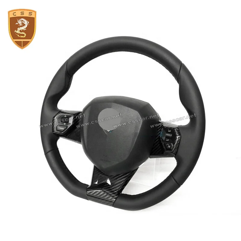 Luxury Glossy Black Carbon Fiber Lp700 Car Steering Wheel Cover Sets For Lamborghini Aventador