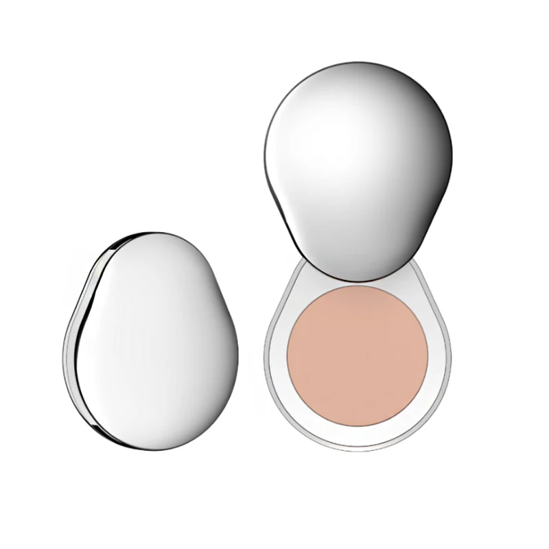 Custom Shell Shape Eyeshadow Palette Cosmetic Packaging Empty Blusher Box Highlighter Powder Compact Balm Case Magnetic Lid