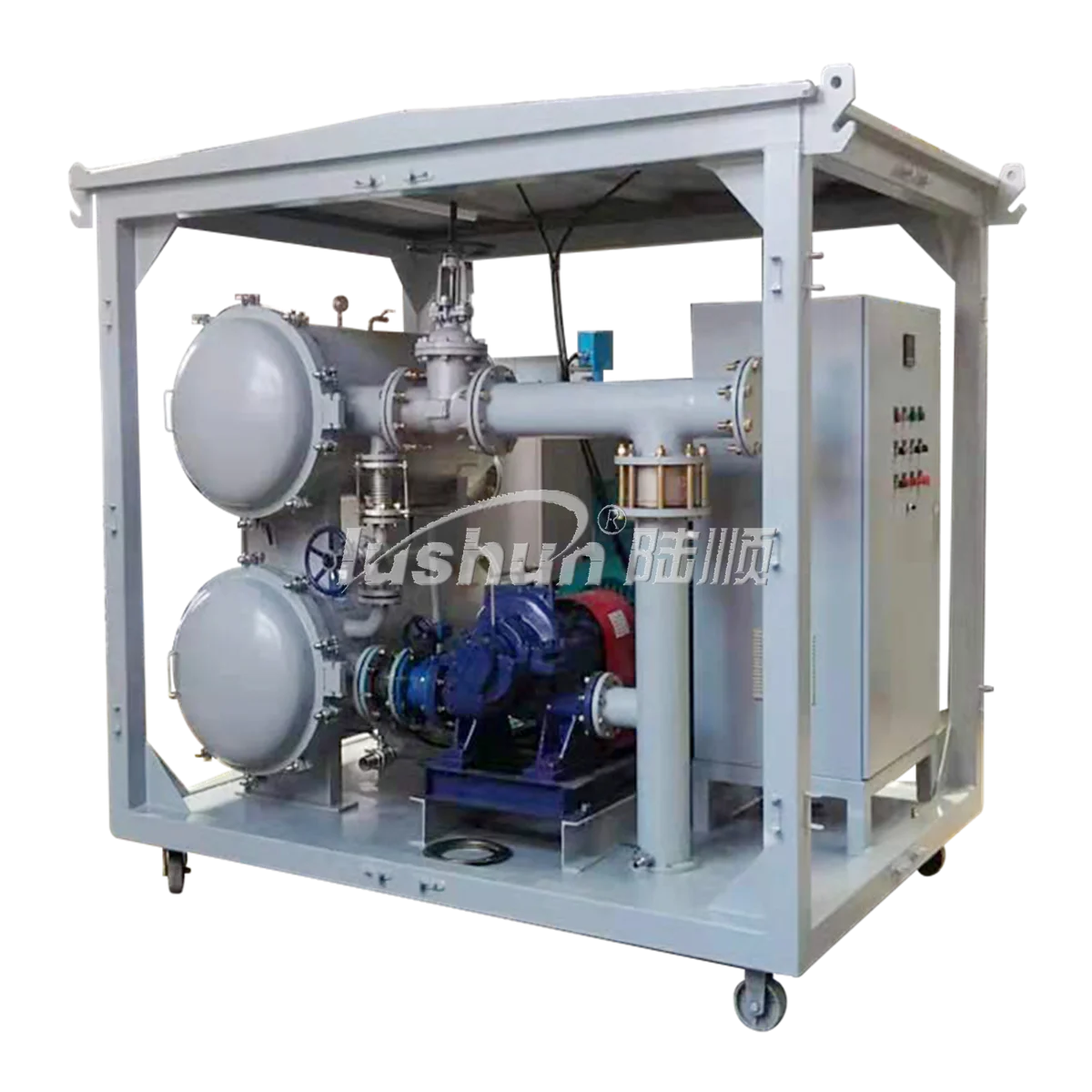 400L/Min Hydraulic Oil lubrication system flushing machine engine oil change machine