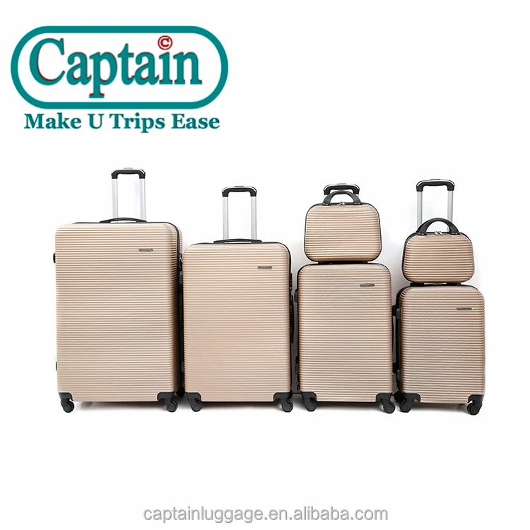 Factory Custom Carry On 6 Pcs Luggage Set Travel Trolley Bags Hand 4 Wheels Portable Suitcase With Makeup Box