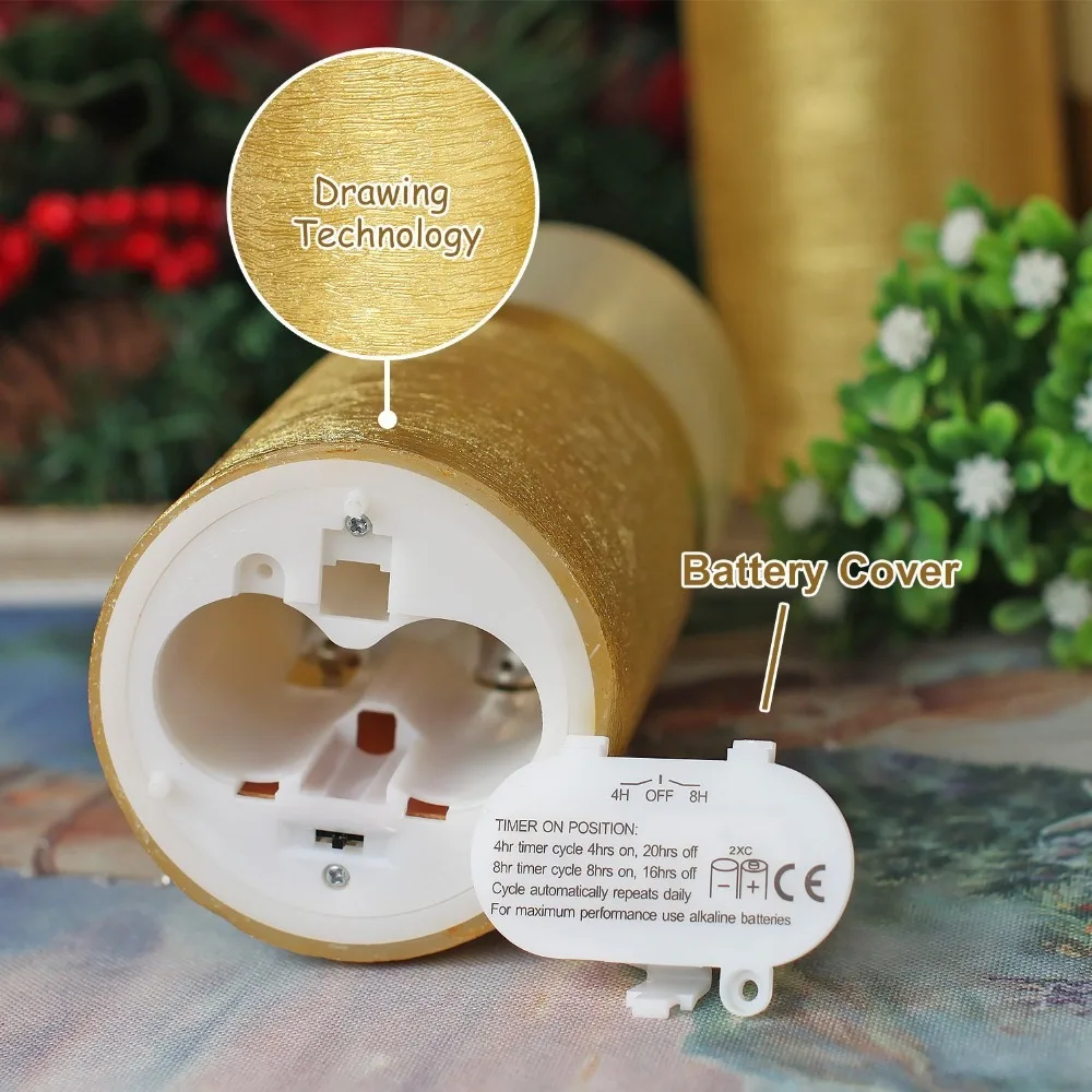 Wholesale home decoration flameless moving wick led candle