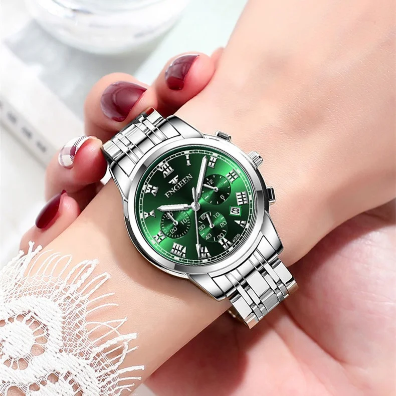 2022 hot fngeen 4006 stainless steel band watch luxury wristwatches ladies quartz watches women wrist watches
