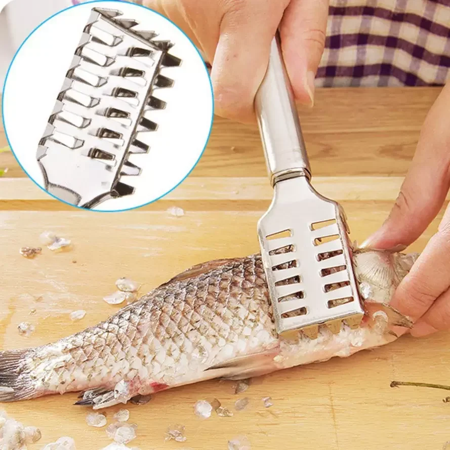Stainless Steel Fast Cleaning Fish Scale Peeler Fish Scaler Scraper Fish Skin Remover Tools