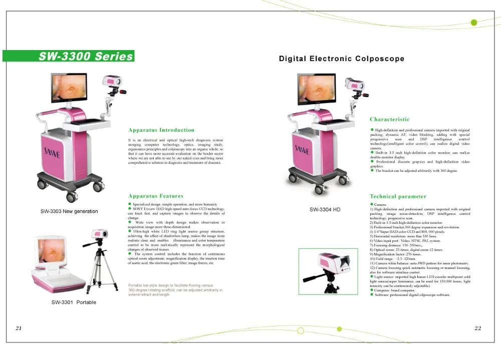 beautiful vagina colposcope/SW-3303 Digital Electronic Colposcope (Trolley-type)