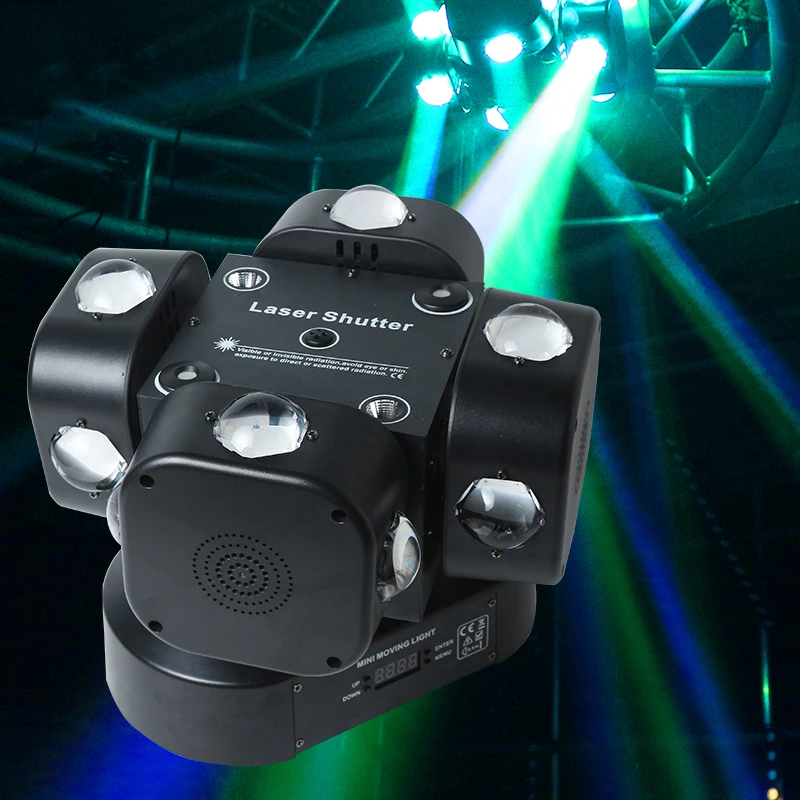 200w LED 16x10W 4in1 4-head lamp DMX voice controlled Stage lighting Rotating Beam Laser Moving Head Light RGBW  DJ Disco Stage