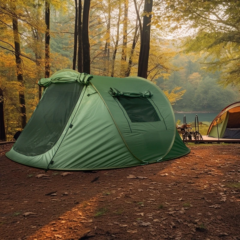 Large Outdoor Automatic Pop-up Tent 3-4 Persons Rainproof Quick Opening Tent for Camping and Boating