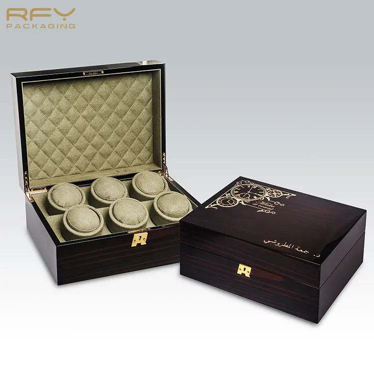 solid wood watch gift box wooden boxes with hinged lids