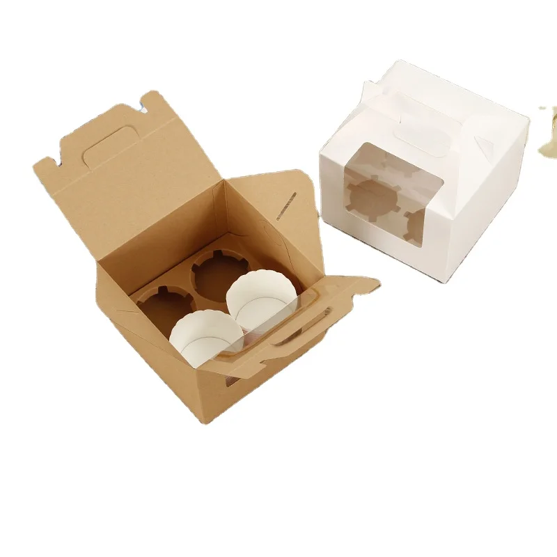 Eco-friendly Custom White Bakery Box with Window Paper Board Cardboard Gift Packaging Boxes for Pastries Cookies Small Cakes box