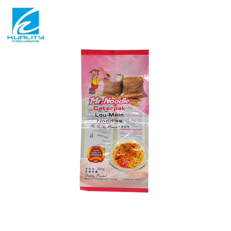 Food Grade Back Seal Plastic Noodle Pasta Macaroni Spaghetti Packaging Pouch Bag