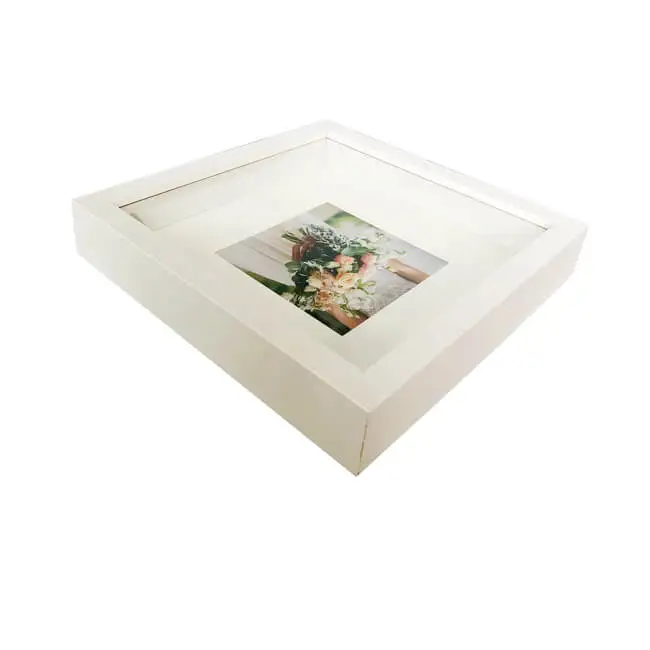 White shadow box deep frame 25 x 25cm