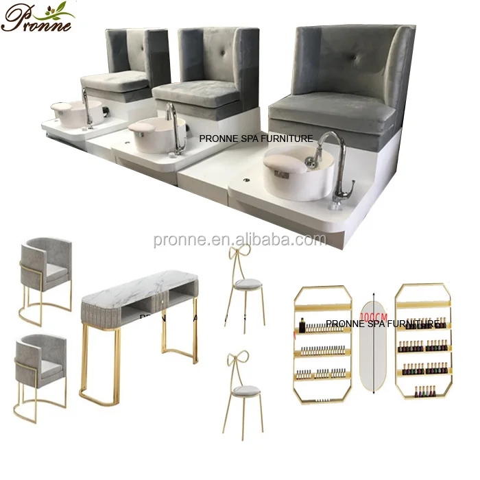 elegant design royal style gray luxury human touch pedicure chair massage package wholesale