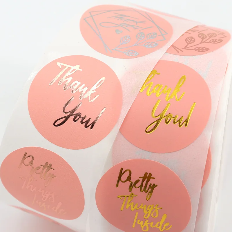 Custom Thank You Sticker for Shopping with US 1.5 inch 500Pcs Thank You for Your Order Round Retail Price Labels